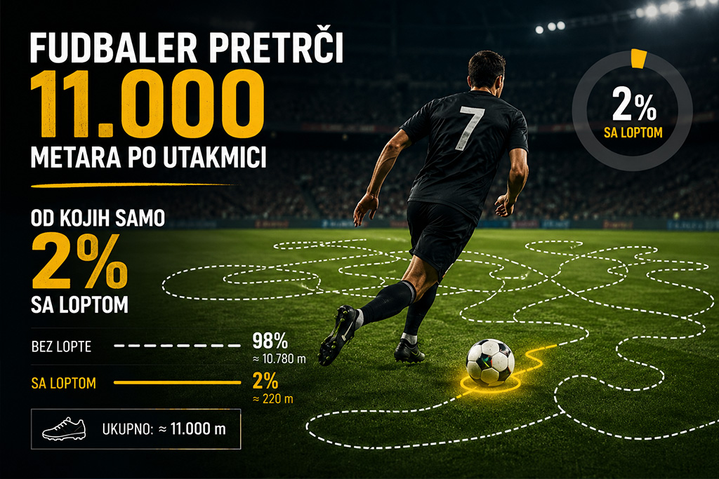 Fudbaler trčanje